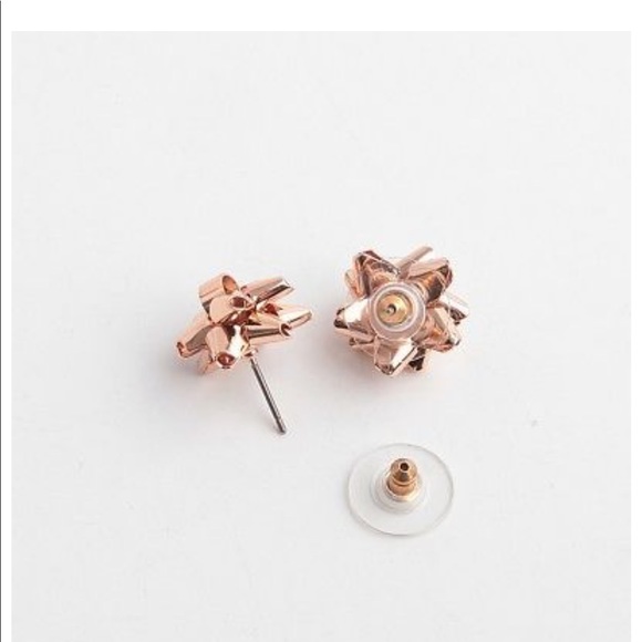 Kate Spade Rose Gold Bourgeois Bow Stud Earrings - Picture 6 of 6
